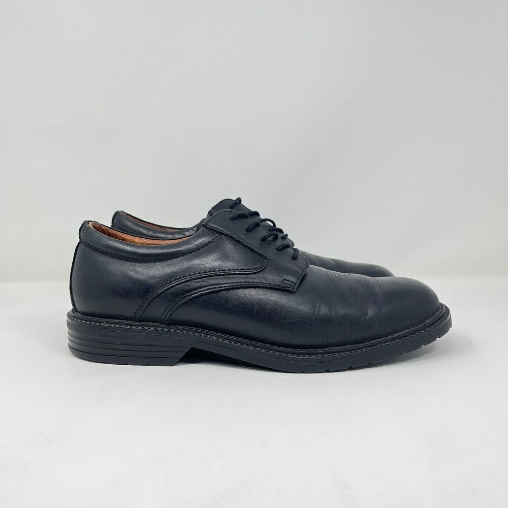 David Taylor Leather Oxfords Laces Up Black Dress Casual Shoes Men's Size 10.5